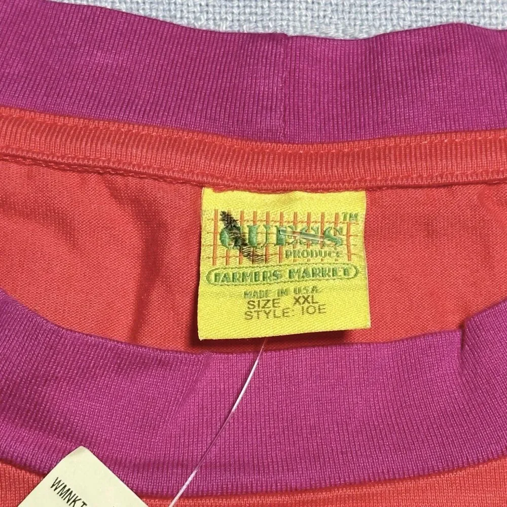 NEW GUESS Jeans USA Sean Wotherspoon Farmers Market Colorblock T-Shirt 2XL NWT - Picture 4 of 10